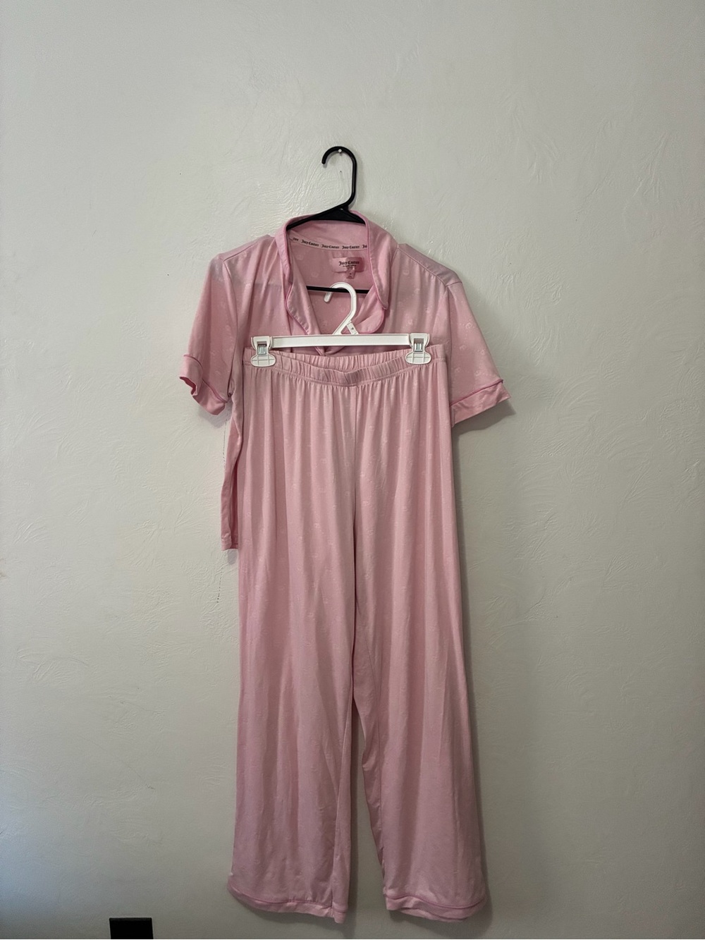 Juicy Couture Soft Pink Bling Sleepwear Set with Branded Trim size M
